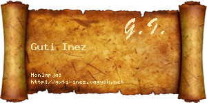 Guti Inez névjegykártya